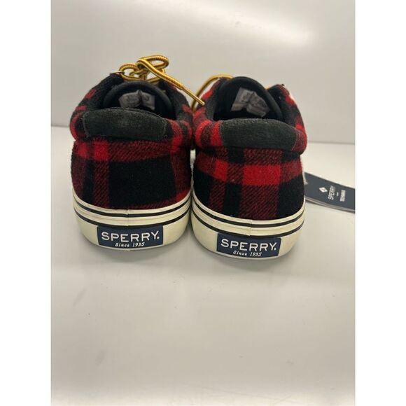 SPERRY Men\'s Storm Buffalo Black Red Checkered Sneakers STS22644 Size 8 NEW main image 10